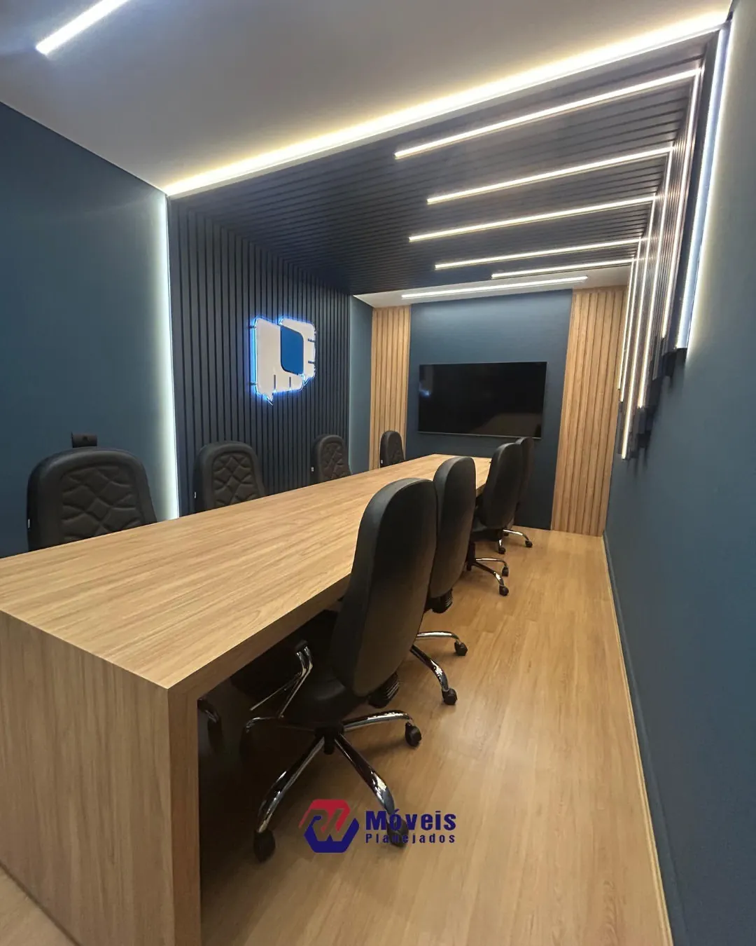 Móveis corporativos planejados na obra Escritório corporativo, projeto da RW Móveis Planejados, foto 5